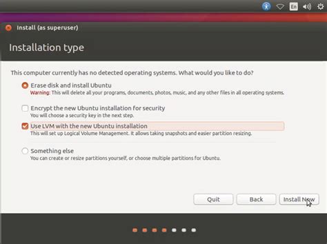 ubuntu lvm install